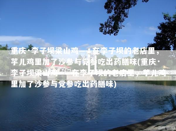 重庆·李子坝梁山鸡——在李子坝的老店里，芋儿鸡里加了沙参与党参吃出药膳味(重庆·李子坝梁山鸡——在李子坝的老店里，芋儿鸡里加了沙参与党参吃出药膳味)
